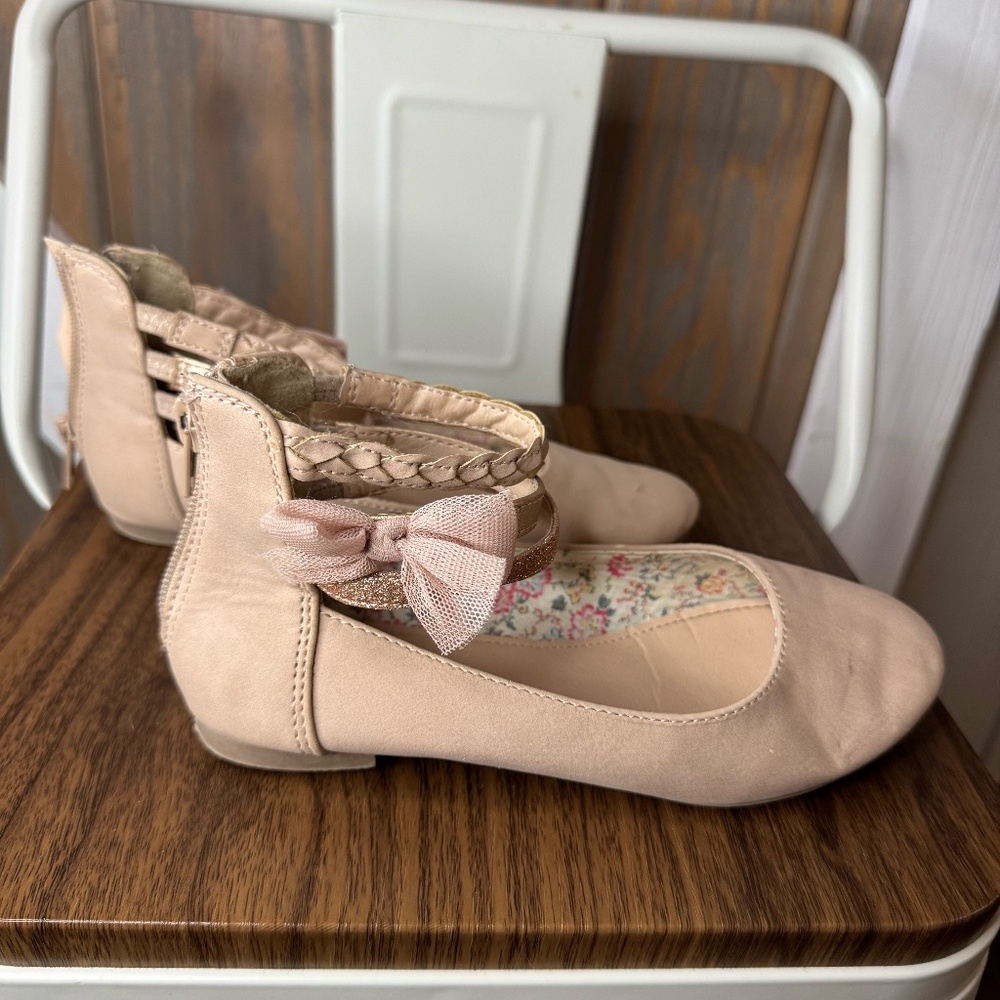 Blush Ballet Flats w/ Bows size 1